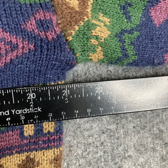 ROMWE Sweater Womens Small Green Multicolor Aztec Print Knit Crewneck - Picture 4 of 8